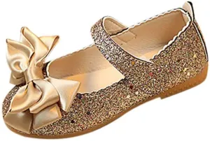 Girls Dress Shoes Flower Girls Leather Ballet Pearl Flat Wedding Party School Walking Shoes for Little Kid