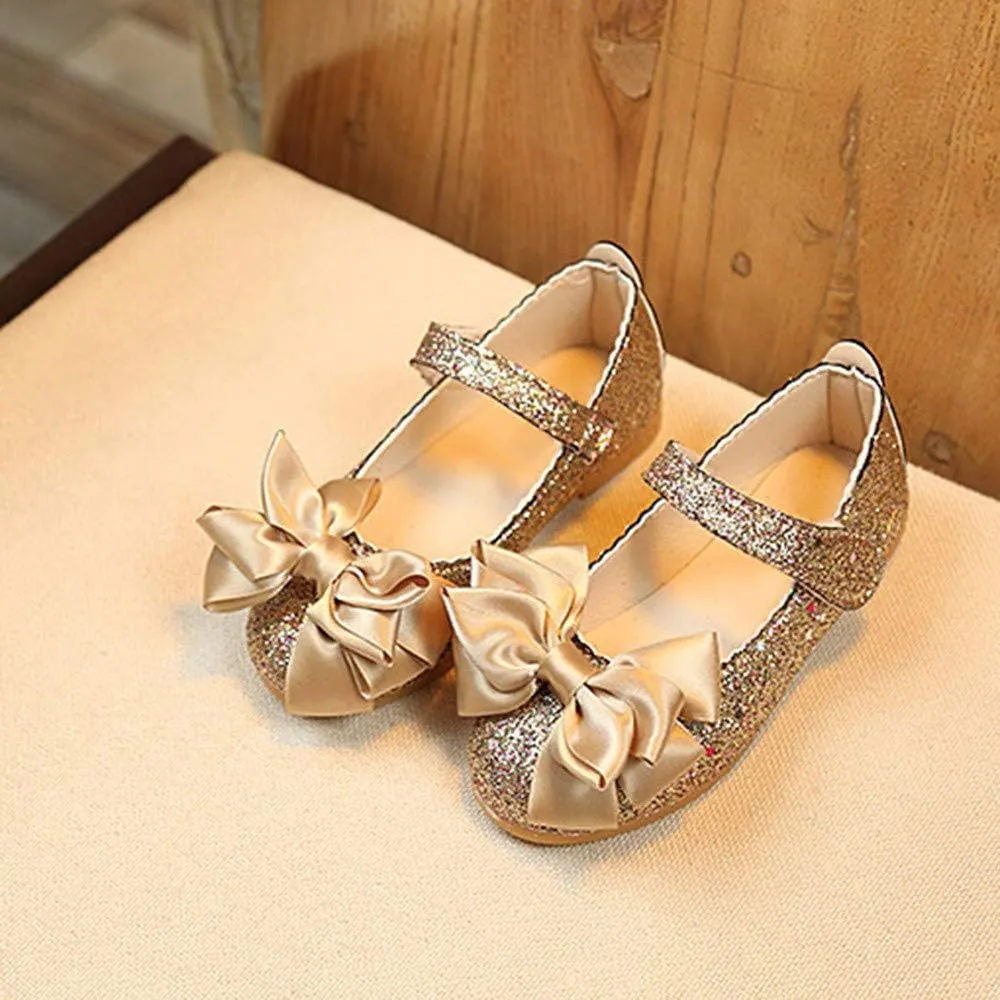 Girls Dress Shoes Flower Girls Leather Ballet Pearl Flat Wedding Party School Walking Shoes for Little Kid