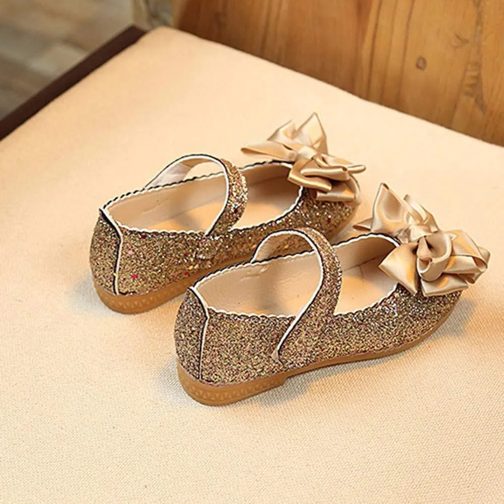 Girls Dress Shoes Flower Girls Leather Ballet Pearl Flat Wedding Party School Walking Shoes for Little Kid