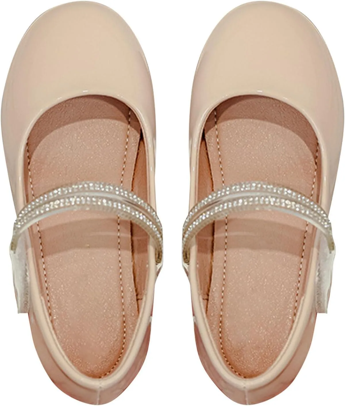 Girls Dress Shoes Patent Ballerina Flats Kids Toddler Girls Mary Jane Low Heels Shoes for School Party Wedding