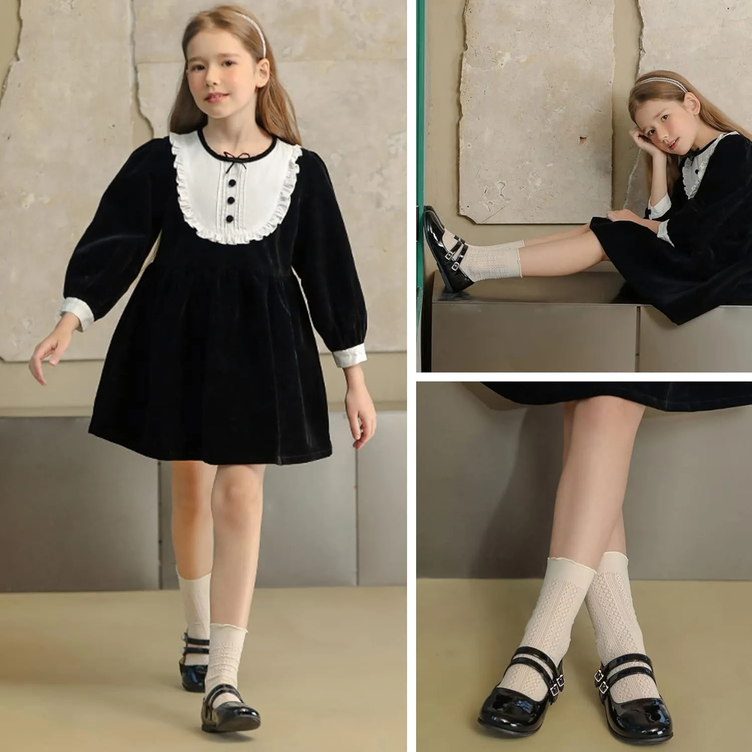 Girls Dress Shoes Princess Wedding Girls Flats Toddler Girl Shoes for Little Big Kids