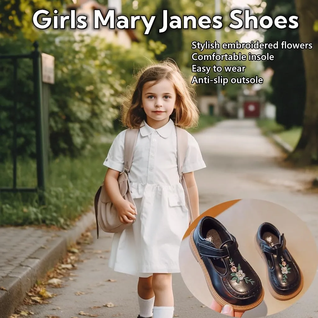 Girls Dress Shoes Toddler Mary Janes Shoes Little Girl School Uniform Oxford Shoes for Girl Flats