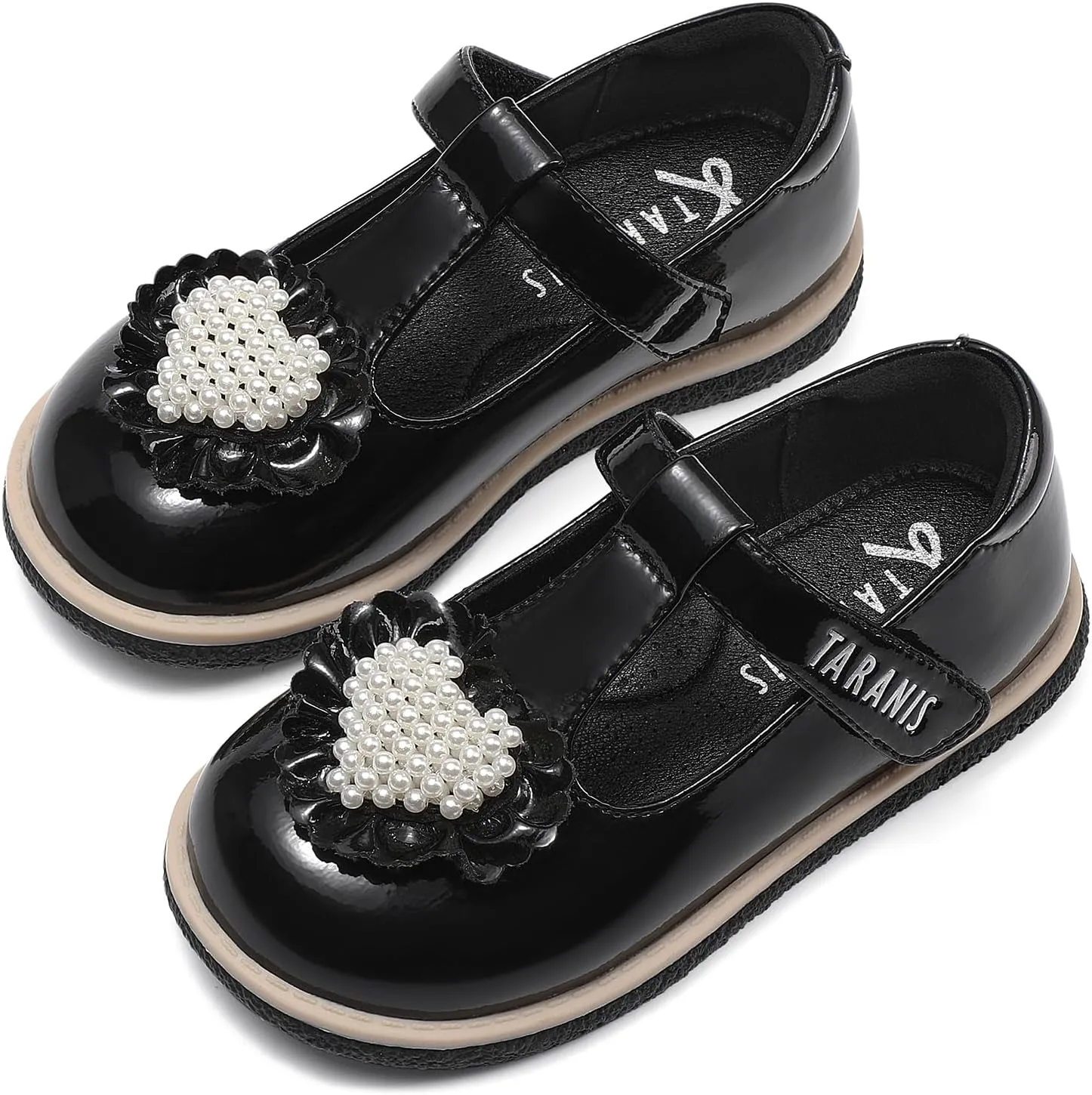 Girls Dress Shoes Toddler Mary Janes Shoes Pearl Princess Ballet Flats