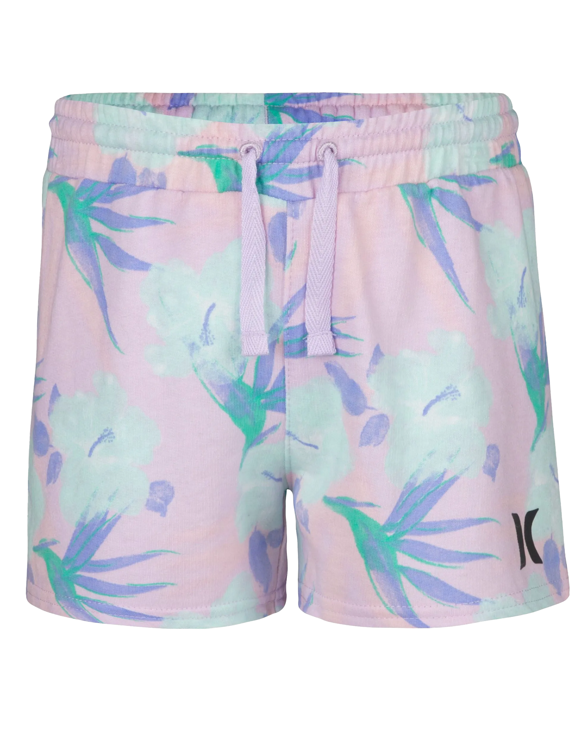 Girls French Terry Shorts in Light Lavender