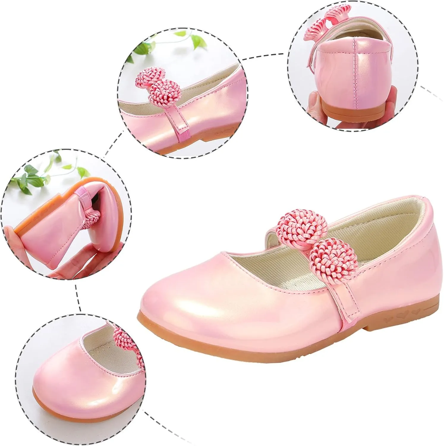 Girl's Mary Jane School Uniform Shoes Toddler Little Kid Dress Shoes Girl Ballet Flats Flower Girl Shoes Church Shoes