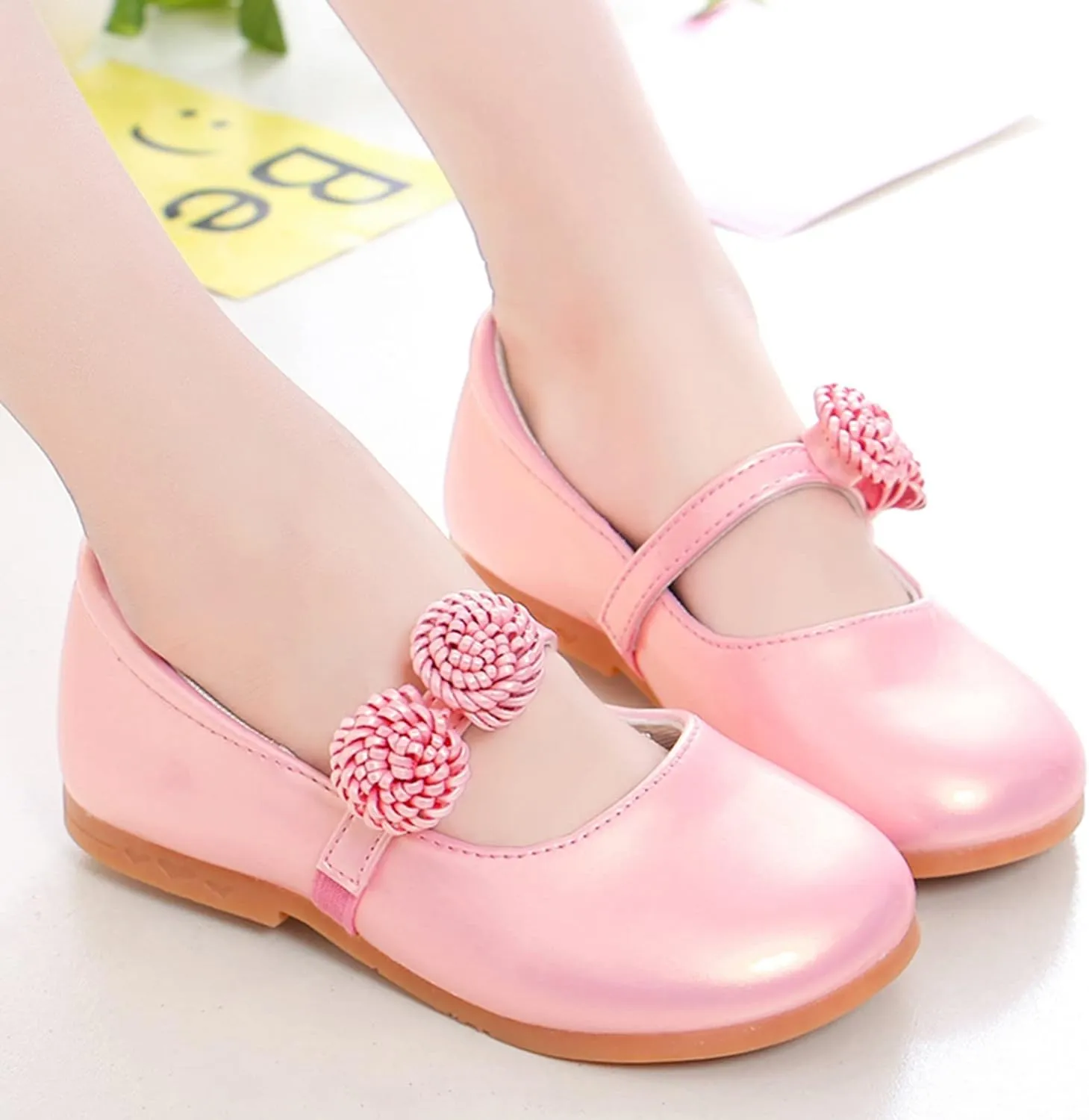 Girl's Mary Jane School Uniform Shoes Toddler Little Kid Dress Shoes Girl Ballet Flats Flower Girl Shoes Church Shoes