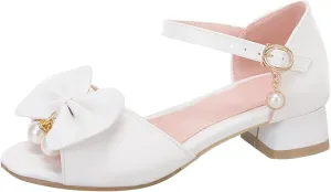 Girls Sandals Grils Dress Shoes Wedding Party Open Toe Glitter High Heels For Little/Big Swim Shoes for Toddler Girl