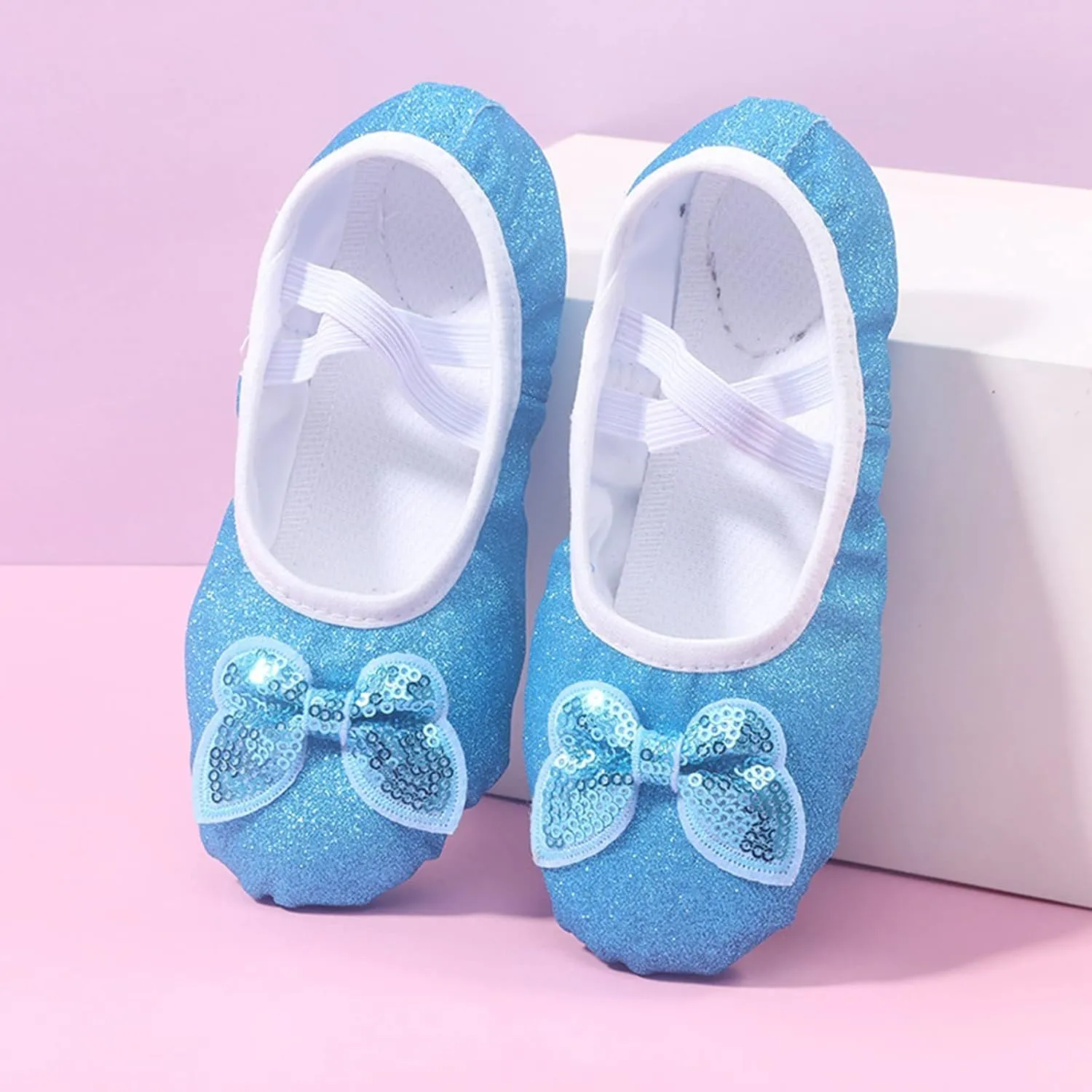 Girls Shoes Dance Shoes Kids Bow Tie Ballet Performance Sneaker Toddler Yoga Dance Shoes Non Slip Indoor Shoes