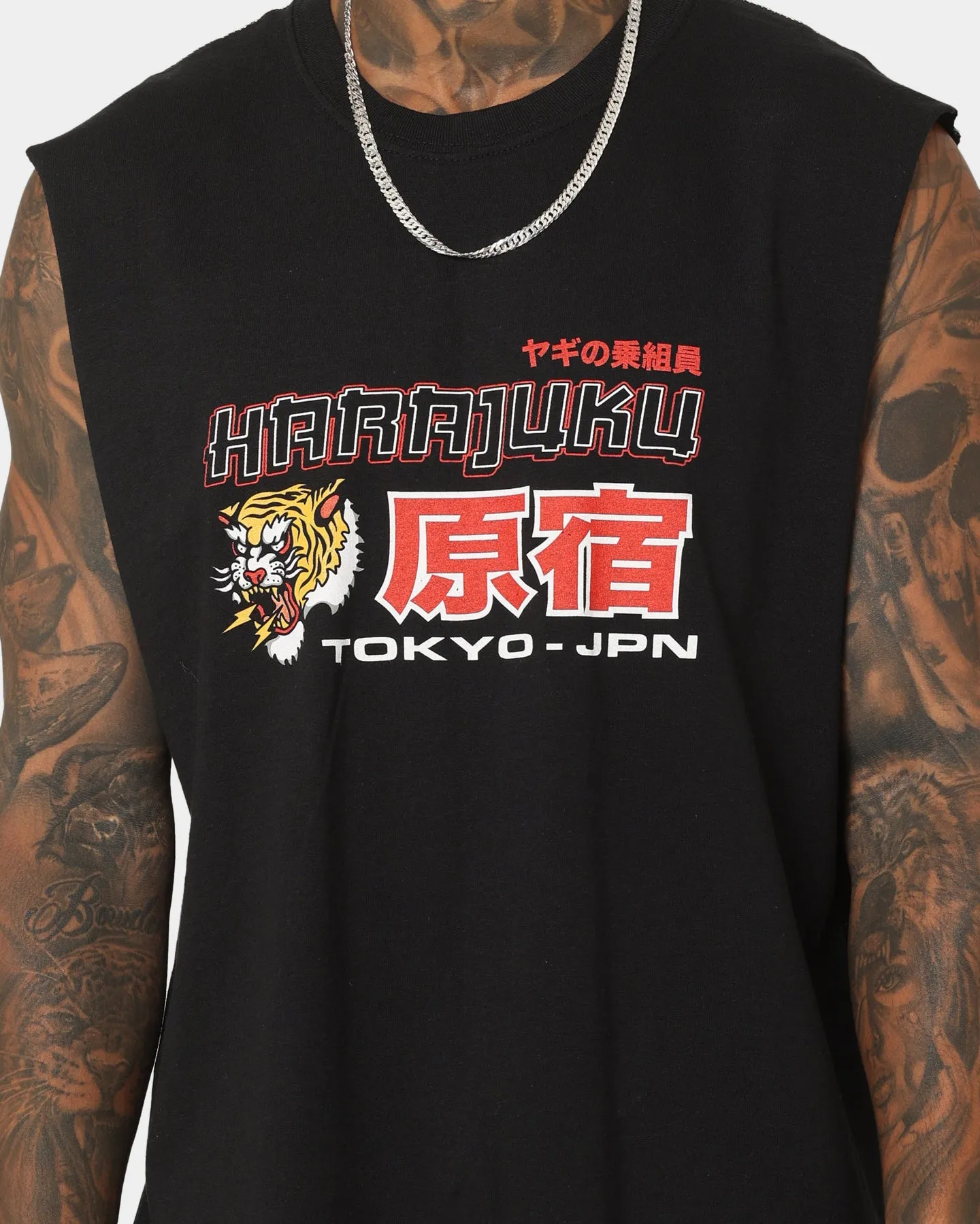 Goat Crew Harajuku Muscle T-Shirt Black