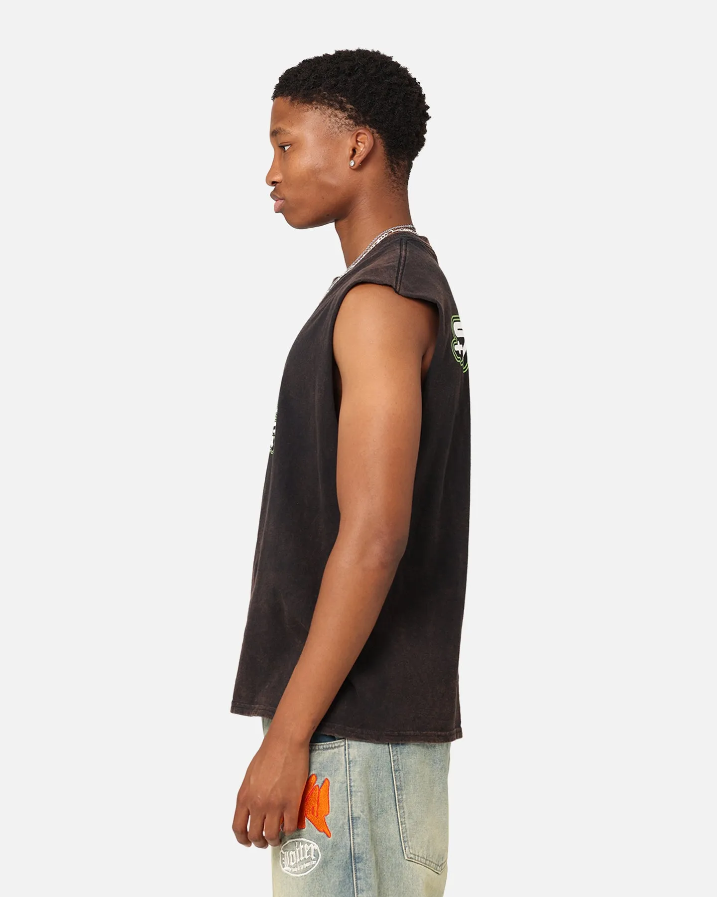 Goat Crew Y2K Ninja Vintage Muscle T-Shirt Black Wash
