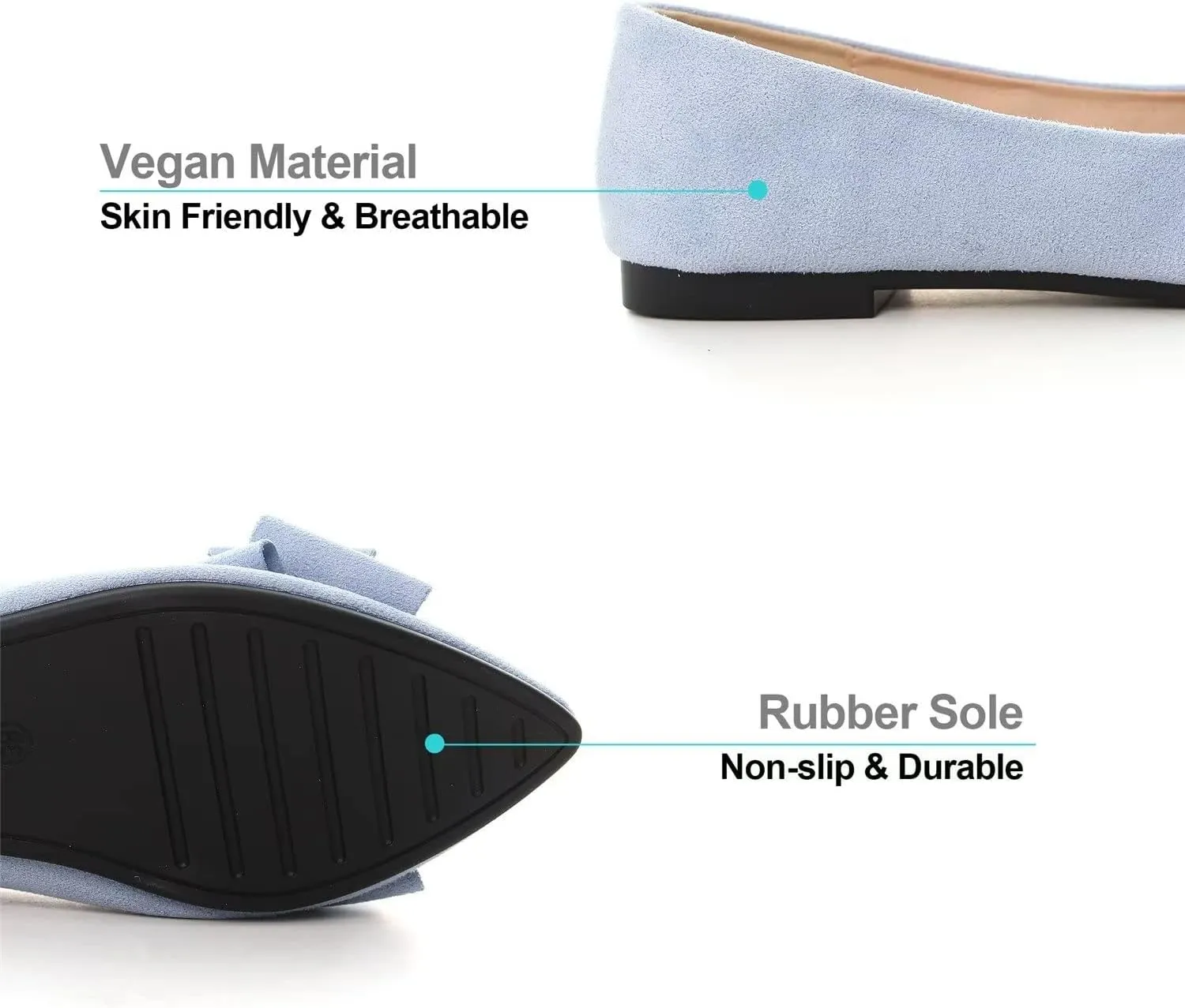 Hee grand Flat Shoes for Women Crystals Bowknot Pointed Toe Ballet Flats Comfortable Office Shoes Fashion Dress Shoes
