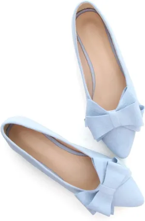 Hee grand Flat Shoes for Women Crystals Bowknot Pointed Toe Ballet Flats Comfortable Office Shoes Fashion Dress Shoes