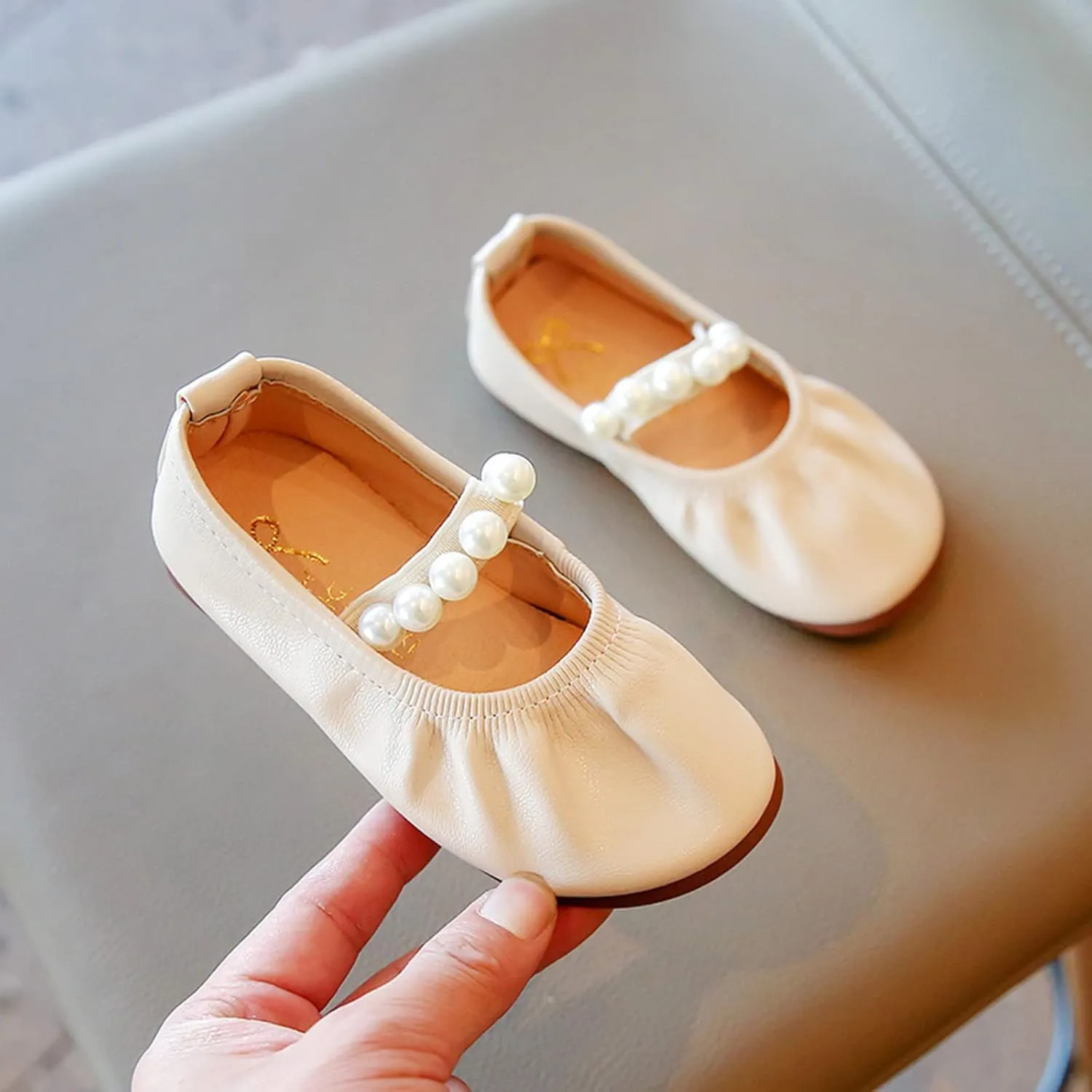 House Slipper with Memory Foam Toddler Little Girl Dress Shoes Casual Slip On Ballet Flat Girls Sandals Easter