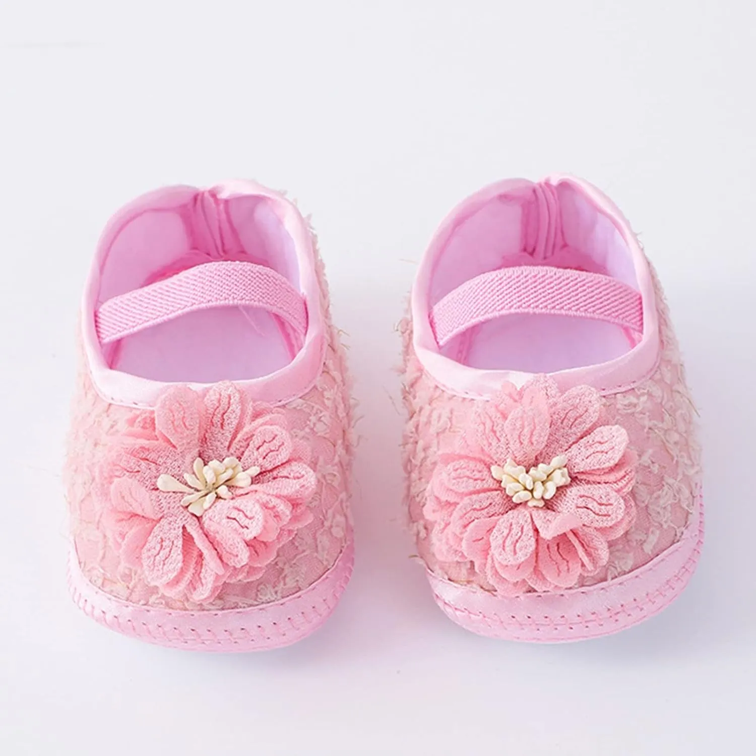 Infant Baby Mary Jane Flat Princess Wedding Dress Shoes Crb Shoe for Newborns Non-Slip for Toddler First Walkes