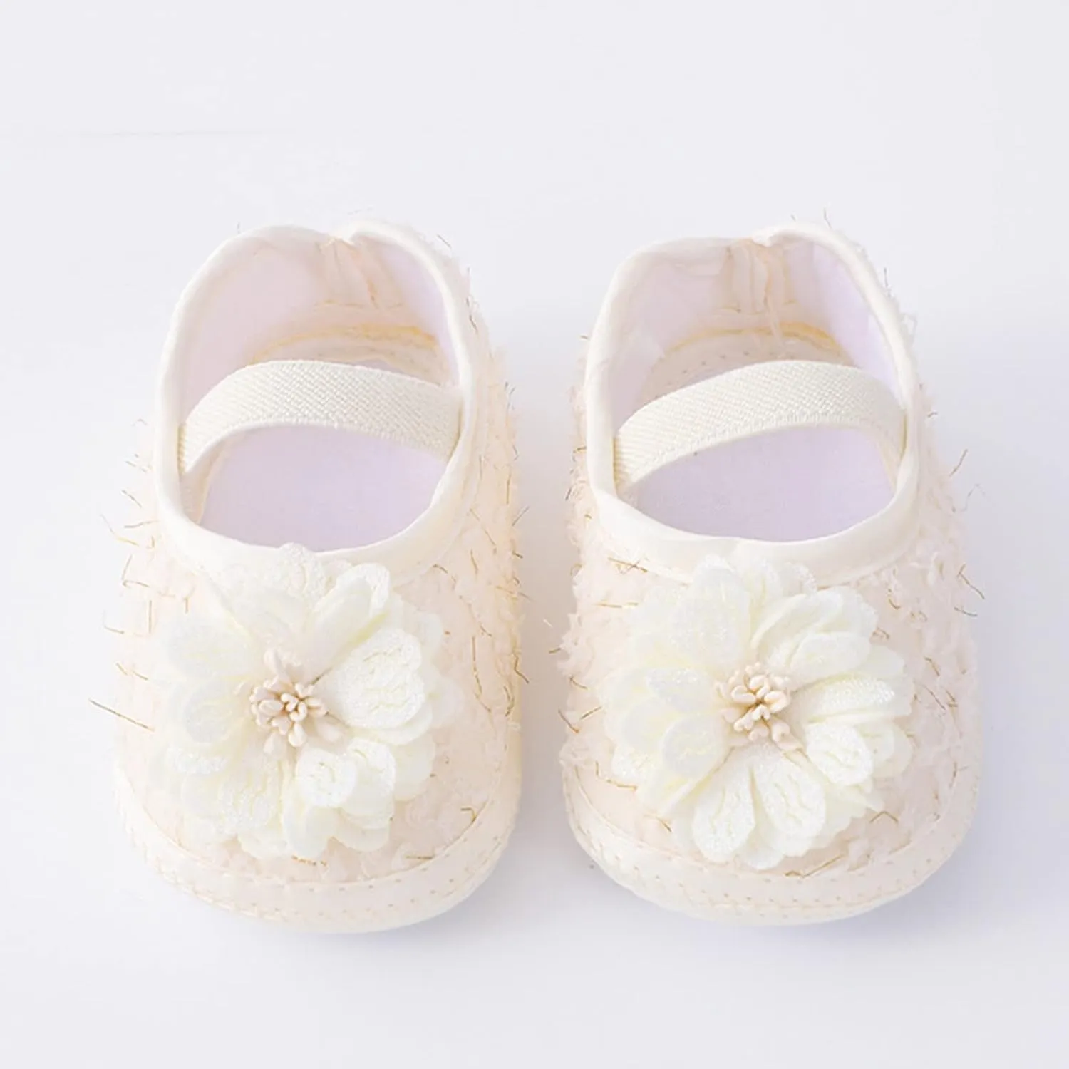 Infant Baby Mary Jane Flat Princess Wedding Dress Shoes Crb Shoe for Newborns Non-Slip for Toddler First Walkes