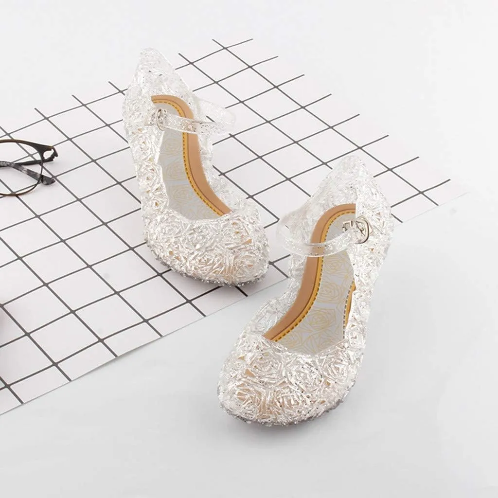 Infant Girl Light up Shoes Cosplay Sandals Princess Party Girls Wedge Kids Toddler Single Infant Baby Shoes Baby Shoes 12 Month Shoes Girl