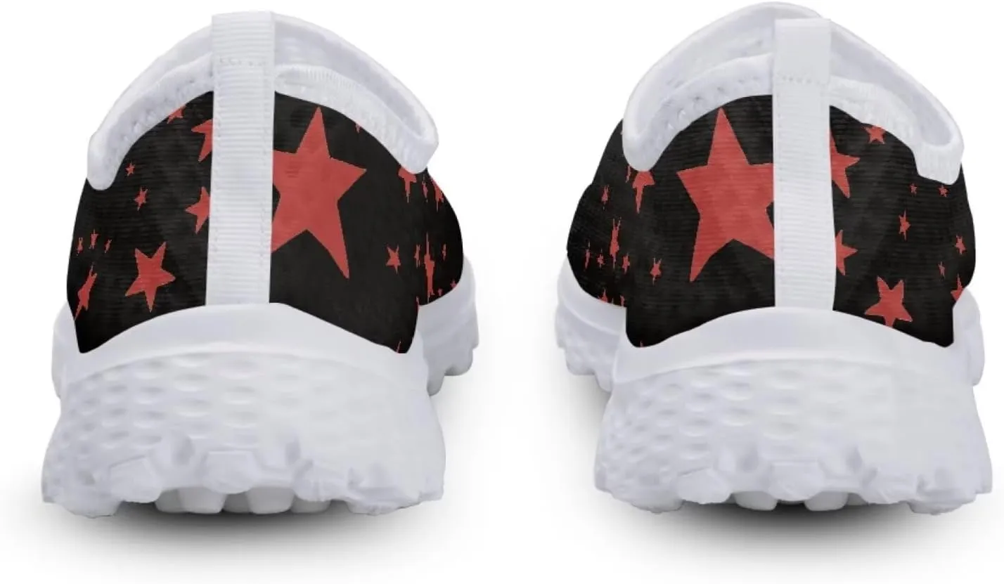 Jeiento Flag Sneakers for Women Patriotic Running Shoes Sport Walking Tennis Sneakers Athletic Shoes