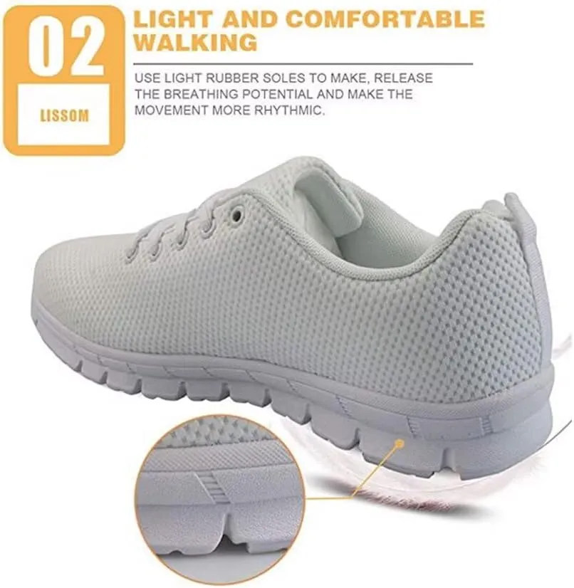 Jeiento Outdoor Running Shoes for Women Men Teenager Non Slip Fashion Mesh Gym Sports Shoes Workout Casual Sneakers for Teenager Girls