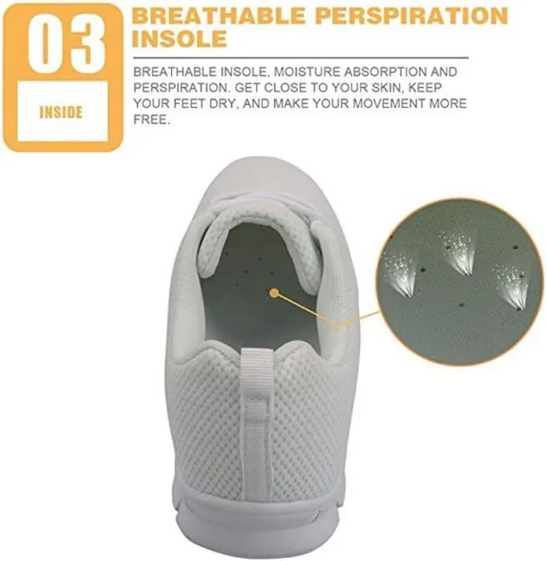 Jeiento Outdoor Running Shoes for Women Men Teenager Non Slip Fashion Mesh Gym Sports Shoes Workout Casual Sneakers for Teenager Girls