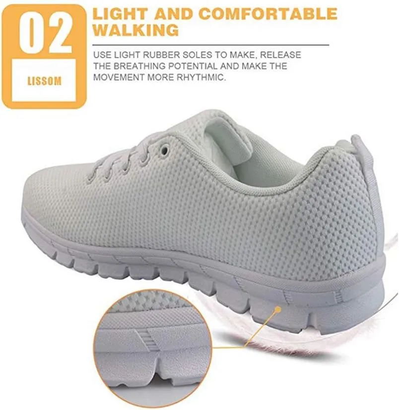 Jeiento Womens Trainers Lace Up Sneaker Tennis Shoes Comfort Gym Sports Fitness Running Shoes for Women Girl