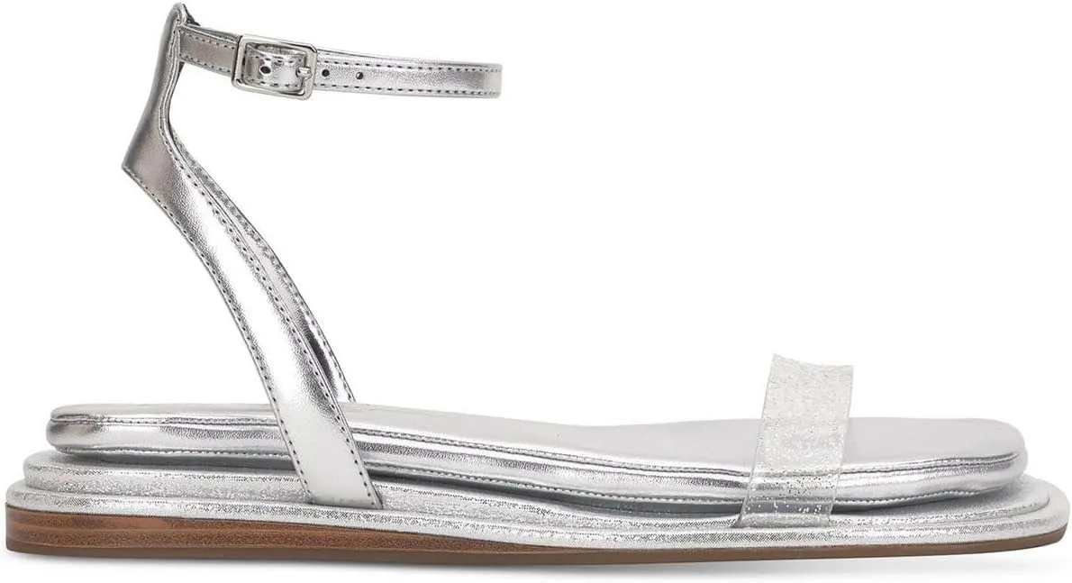 Jessica Simpson Womens Betania Flat Open Toe Ankle Strap