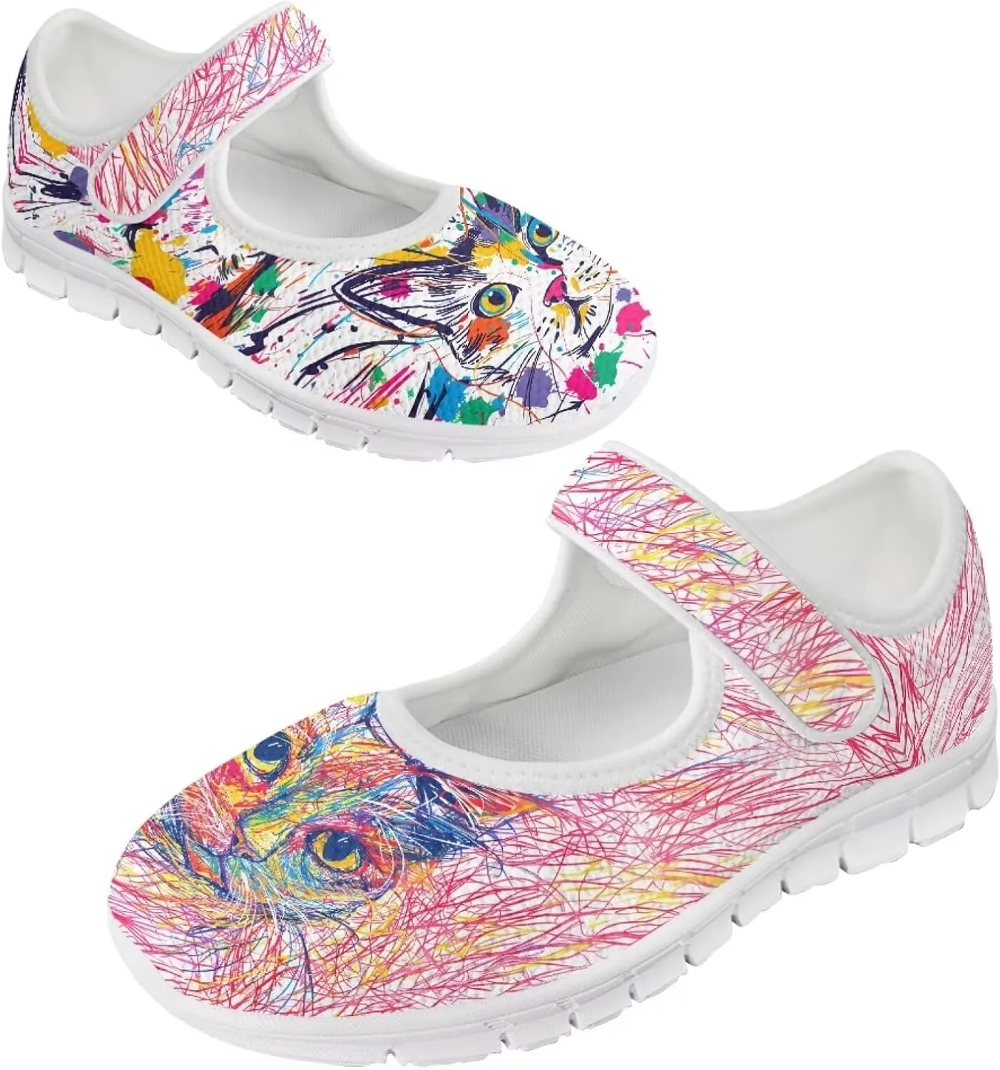 JoyLamoria Aztec Running Horse Walking Shoes Stylish Strap Mary Jane Shoes Adjustable Barefoot Shoes Womens US 4-9
