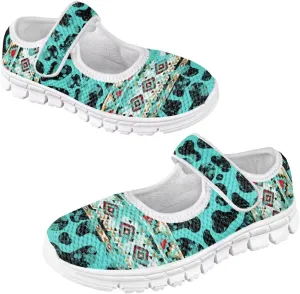 JoyLamoria White Cow Print Toddler Girls Mary Jane Shoes Girls Cute Ballet Dress Shoes School Uniform Flats Sneakers for Kids