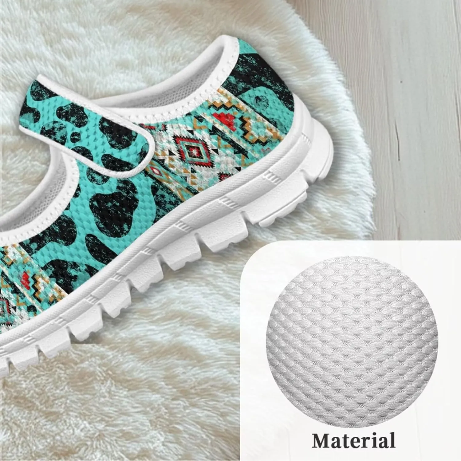 JoyLamoria White Cow Print Toddler Girls Mary Jane Shoes Girls Cute Ballet Dress Shoes School Uniform Flats Sneakers for Kids
