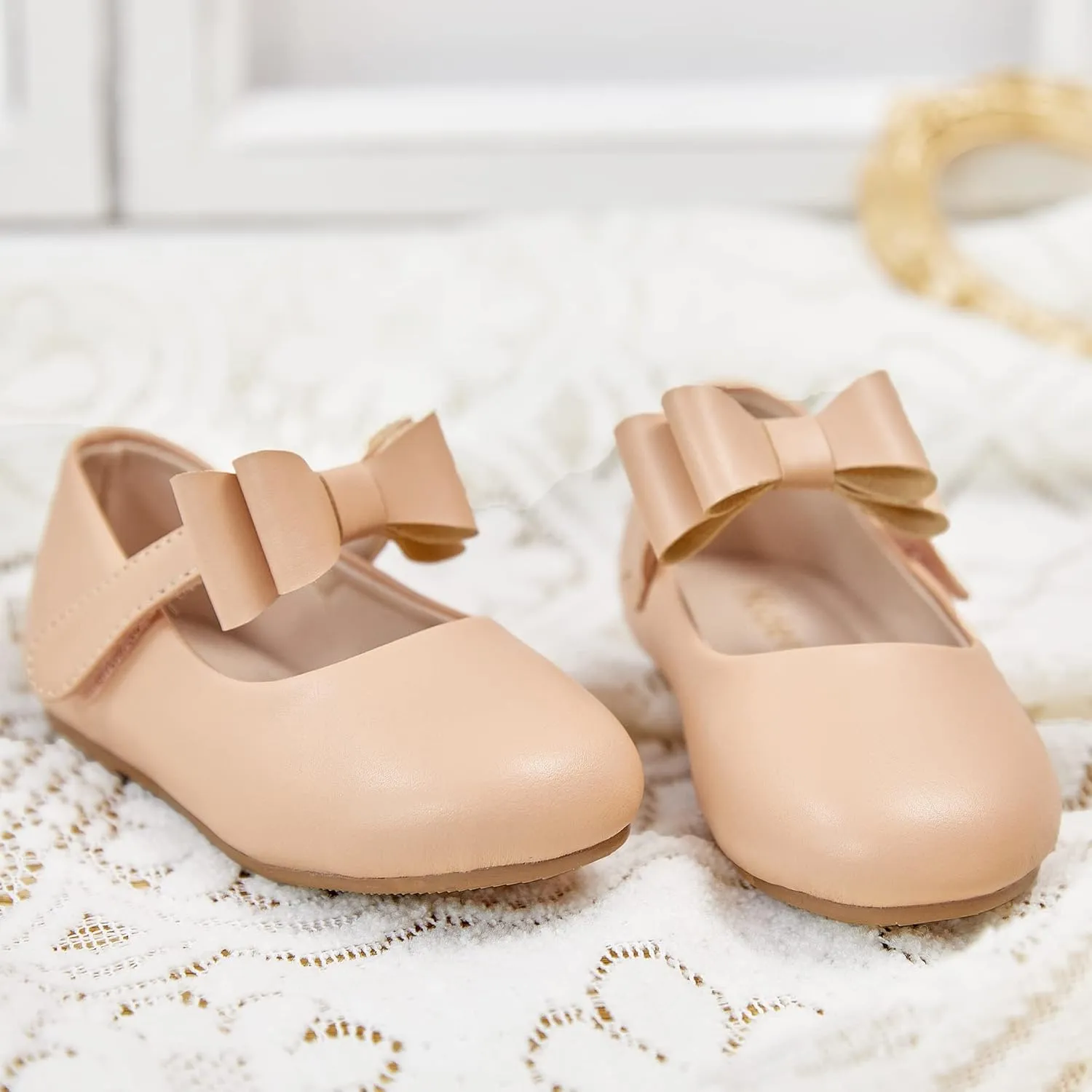Kiderence Toddler Girls Dress Shoes Little Kids Mary Janes Ballet Flats Toddler