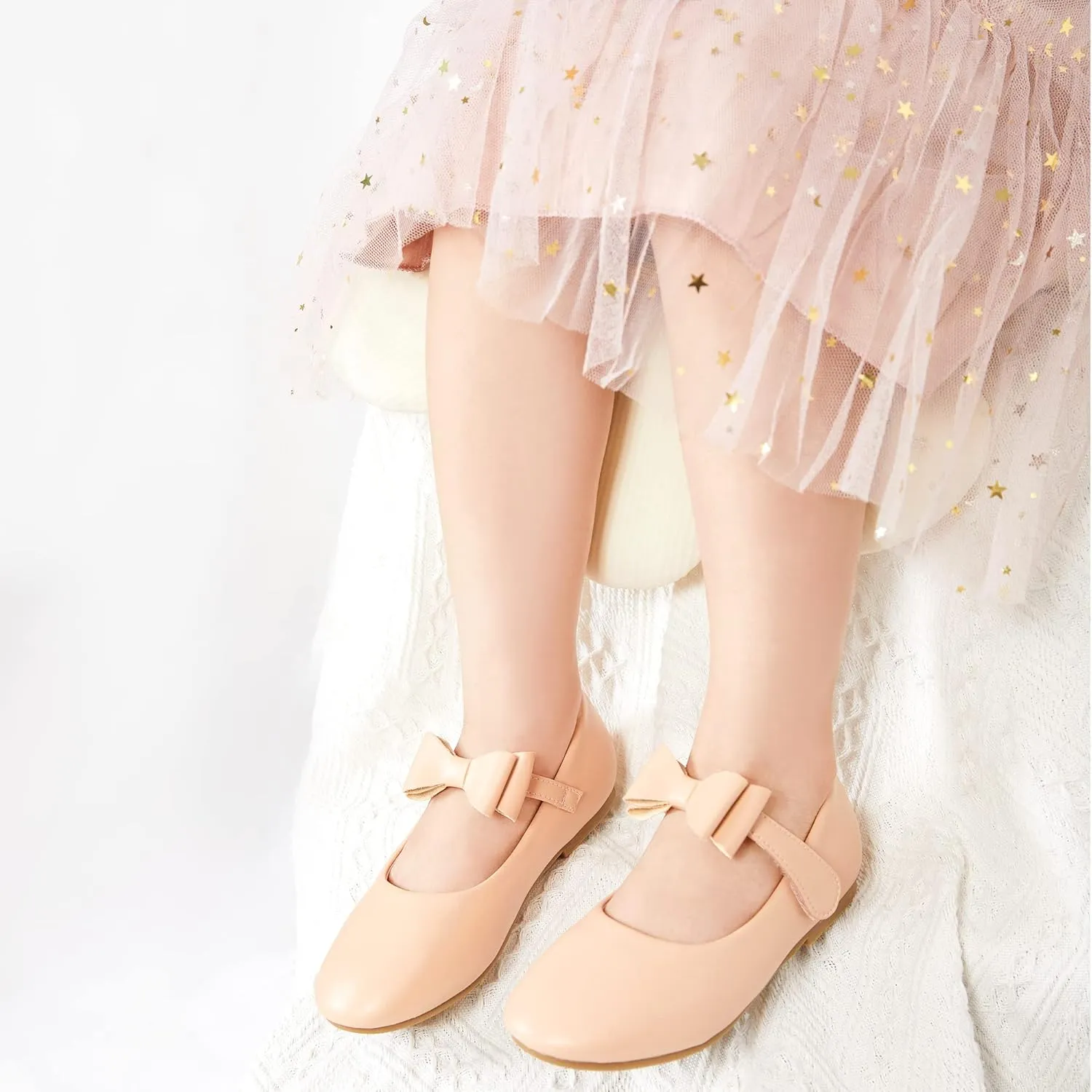 Kiderence Toddler Girls Dress Shoes Little Kids Mary Janes Ballet Flats Toddler
