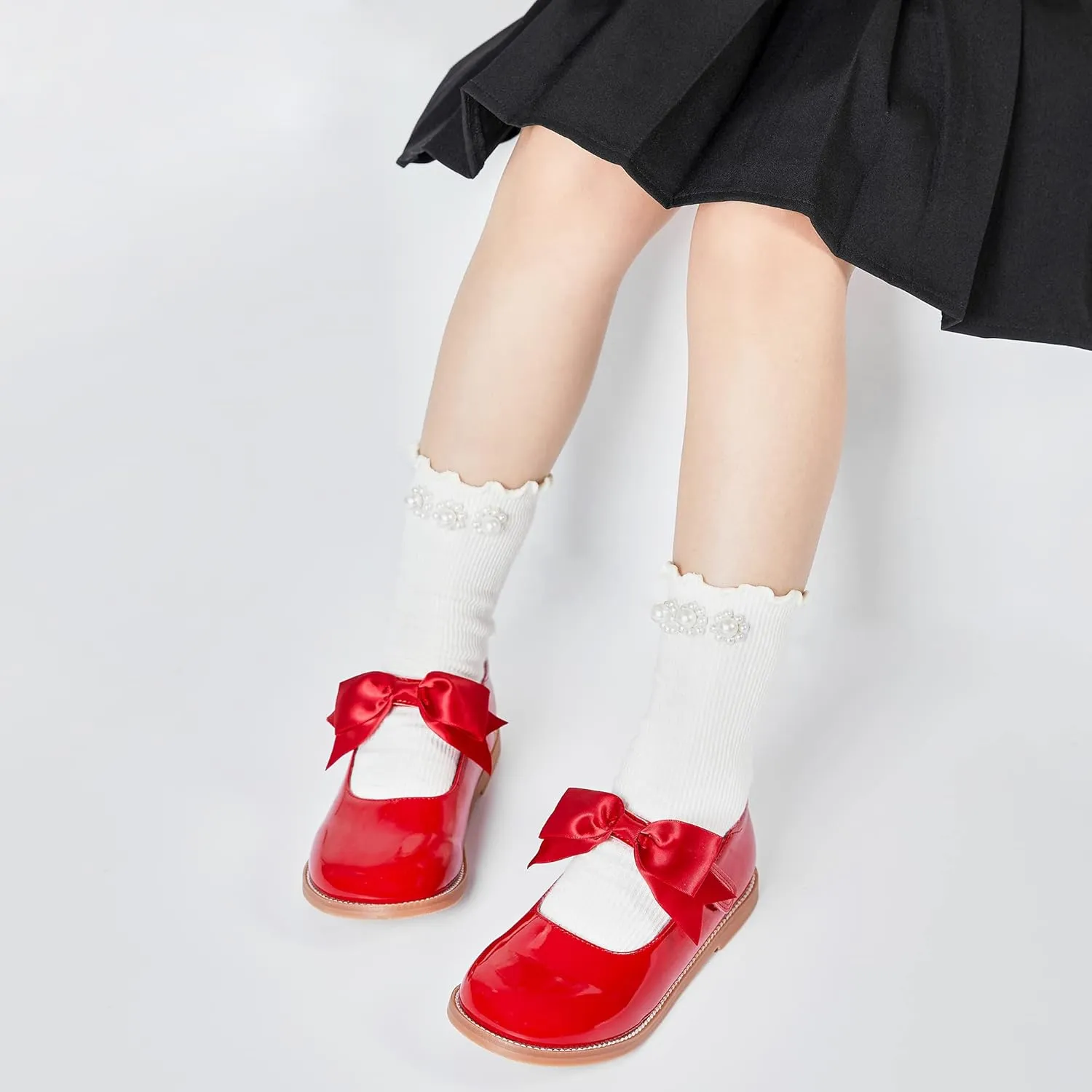 Kiderence Toddler Little Girl Mary Jane Dress Shoes School Oxford for Girls Flats