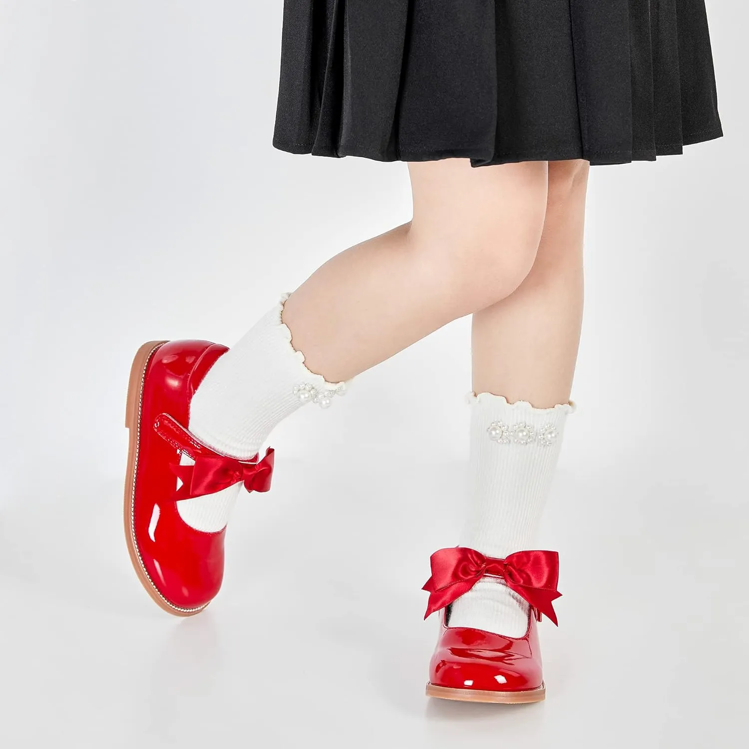 Kiderence Toddler Little Girl Mary Jane Dress Shoes School Oxford for Girls Flats