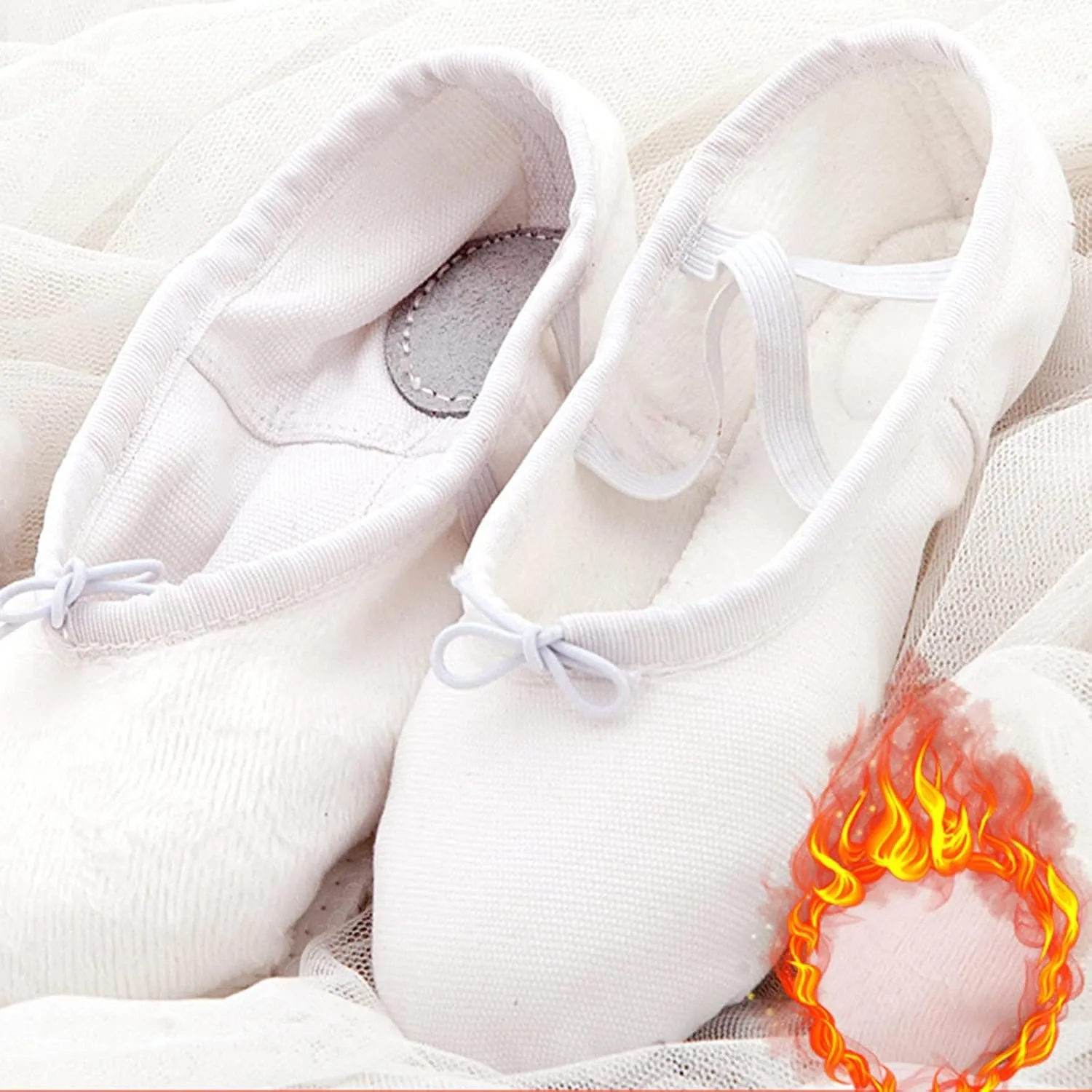 Kids Girls Ballet Shoes Toddler Yoga Warm Dance Performance Indoor Shoes Baby Soft Sole Non Slip Dance Sneaker