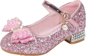 Kids Moccasins Slippers Toddler Little Kid Girls Dress Pumps Glitter Sequins Princess Toddler Shoes Size 7