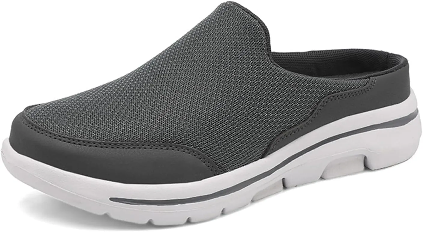 Kubbon Slip On Mules & Clogs for Womens Mens Breathable Mesh Walking Mules Sneakers Backless Hiking Shoes for Traveling Closed Toe Slippers