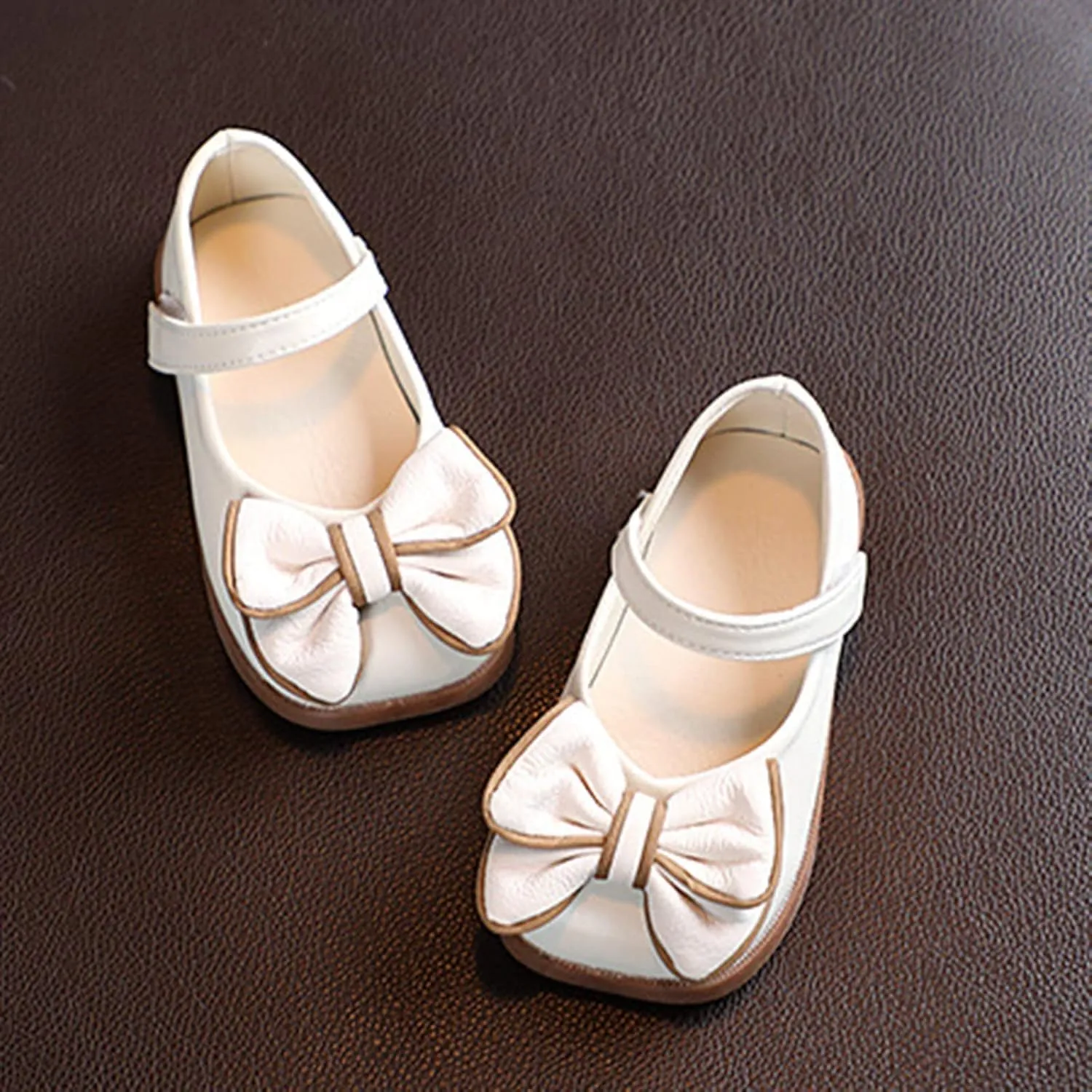 Little Girl Dress Shoes Flower Girls Shoes Mary Jane Ballet Flats with Bow for Party School Toddler Girl Shoes