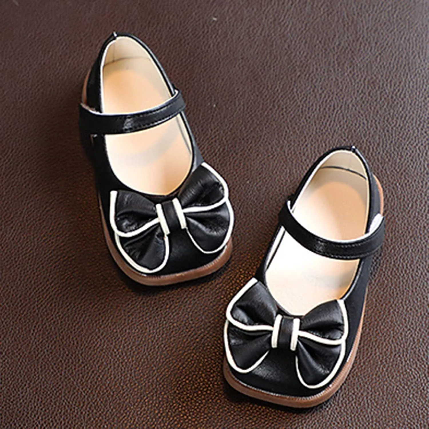 Little Girl Dress Shoes Flower Girls Shoes Mary Jane Ballet Flats with Bow for Party School Toddler Girl Shoes