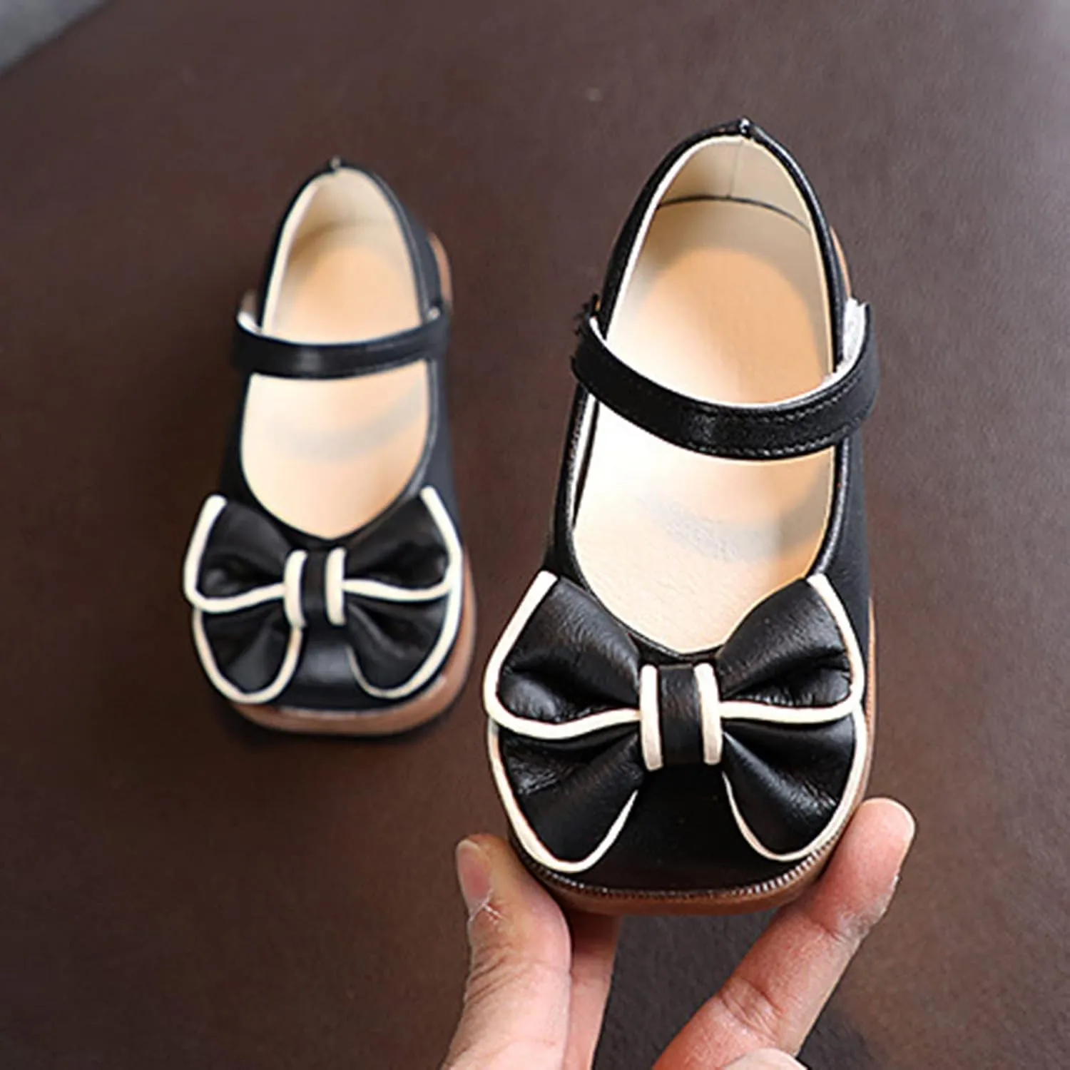 Little Girl Dress Shoes Flower Girls Shoes Mary Jane Ballet Flats with Bow for Party School Toddler Girl Shoes