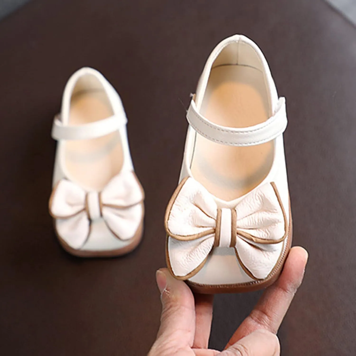 Little Girl Dress Shoes Flower Girls Shoes Mary Jane Ballet Flats with Bow for Party School Toddler Girl Shoes