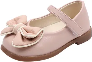 Little Girl Dress Shoes Flower Girls Shoes Mary Jane Ballet Flats with Bow for Party School Toddler Girl Shoes
