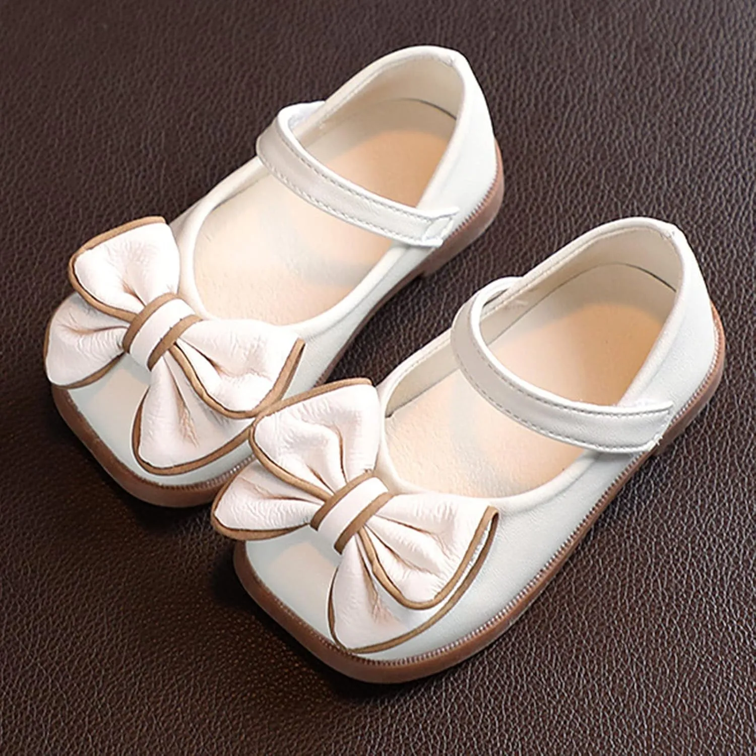Little Girl Dress Shoes Flower Girls Shoes Mary Jane Ballet Flats with Bow for Party School Toddler Girl Shoes