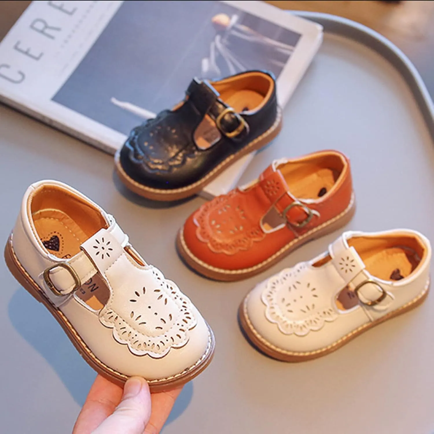 Mary Jane School Shoes for Girls Toddler Dress Shoes for Party Wedding Little Girls School Oxford Flats Shoes for Girls