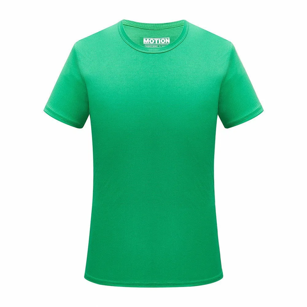 Men Quick Dry T Shirt Running Slim Fit Top Tees Solid Shirts