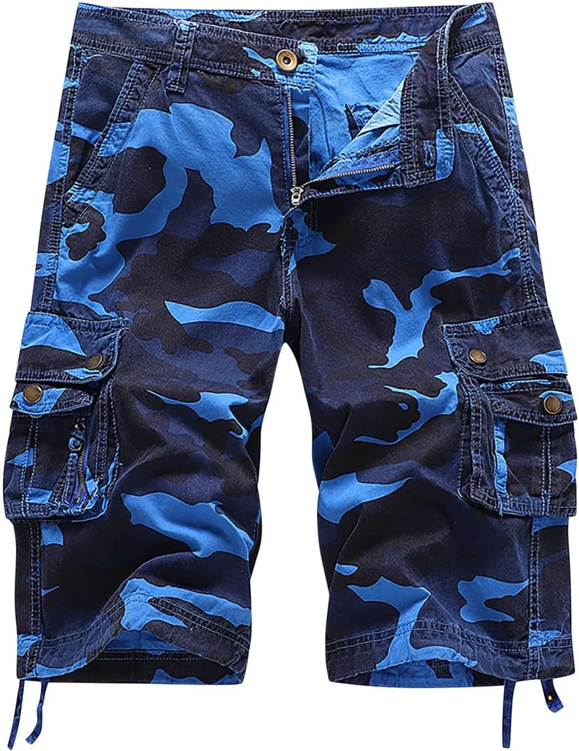Men's Camo Cargo Shorts with Multi Pockets Fashionable Casual Workwear Shorts Summer Tactical Short Pants