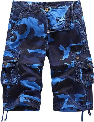 Men's Camo Cargo Shorts with Multi Pockets Fashionable Casual Workwear Shorts Summer Tactical Short Pants