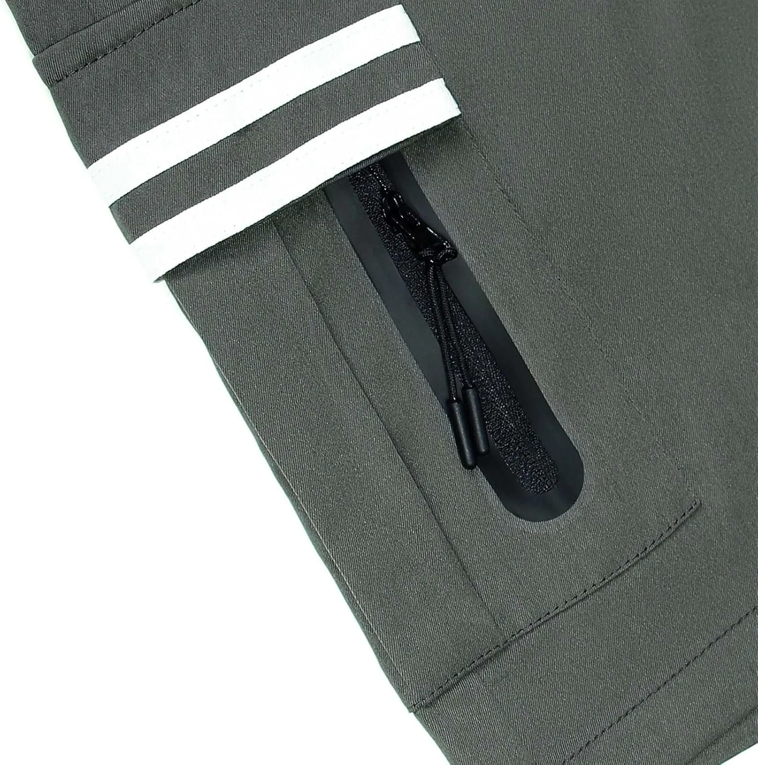 Mens Cargo Pants Baggy Casual Twill Hiking Work Shorts Summer Lightweight Workout Shorts Drawstring Short Pants