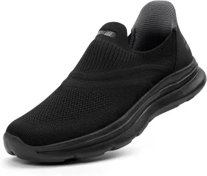 Men's Hands-Free Slip On Sneakers | Laceless Walking Shoes for Gym/Travel/Office