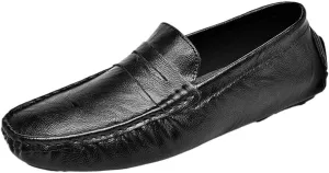 Mens Loafers Slip On Vegan Leather Lightweight Comfortable Flat Heel Resistant Simple Design Wedding Outdoor Casual Shoes