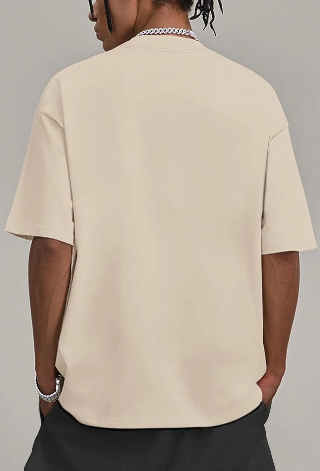 Mens Oversized T Shirts Short Sleeve Cotton Tshirts Heavyweight Streetwear Shirts Crewneck Workout Tees Tops