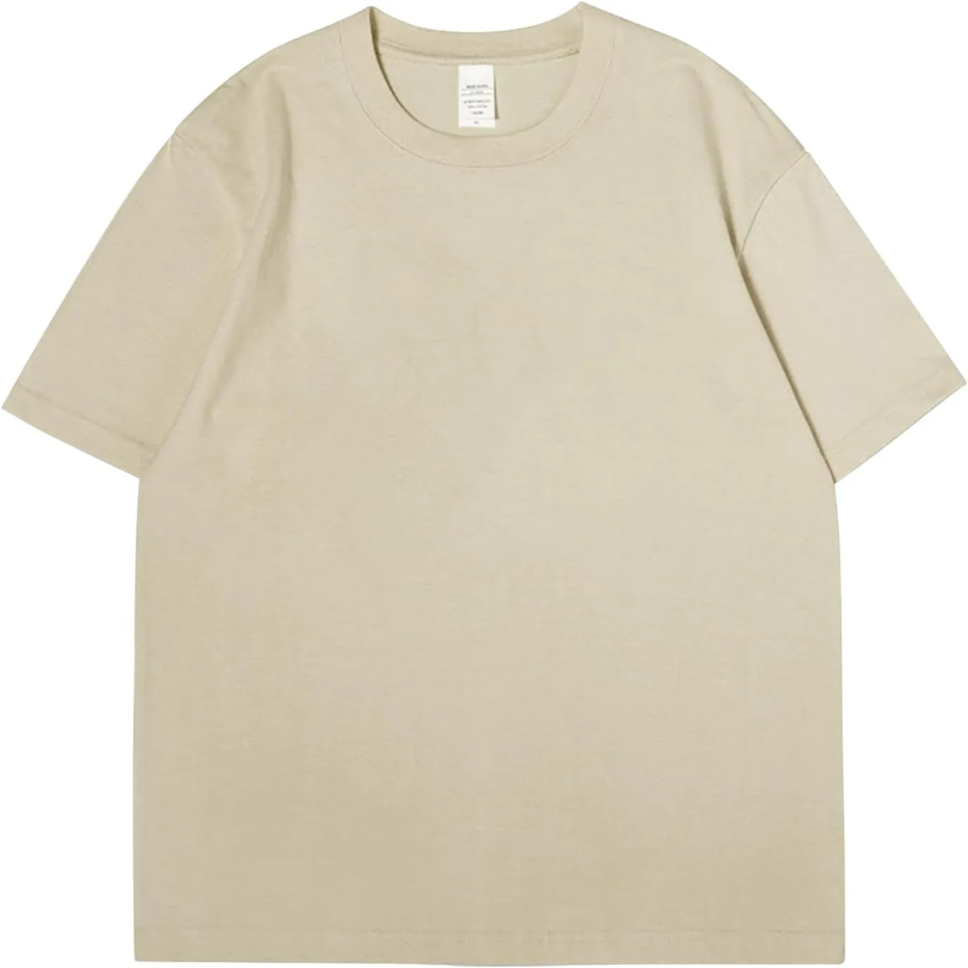Mens Oversized T Shirts Short Sleeve Cotton Tshirts Heavyweight Streetwear Shirts Crewneck Workout Tees Tops